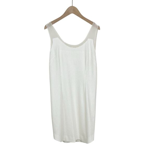 Rag & Bone Sleeveless Knit Dana Mini Dress in White Size 8 - Picture 1 of 5